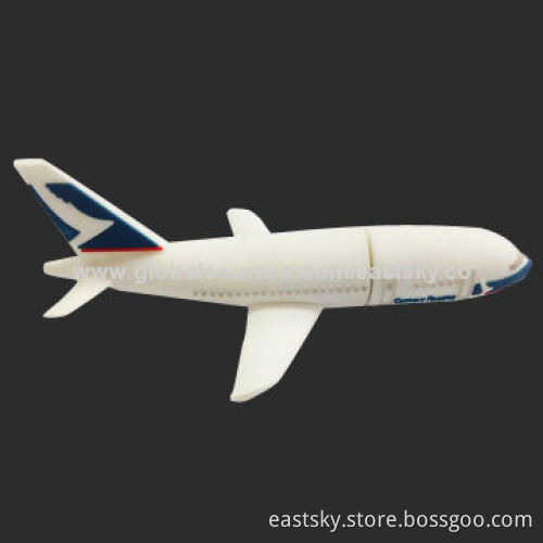 Airplane-shaped USB, made of soft PVC material, OEM orders are welcome